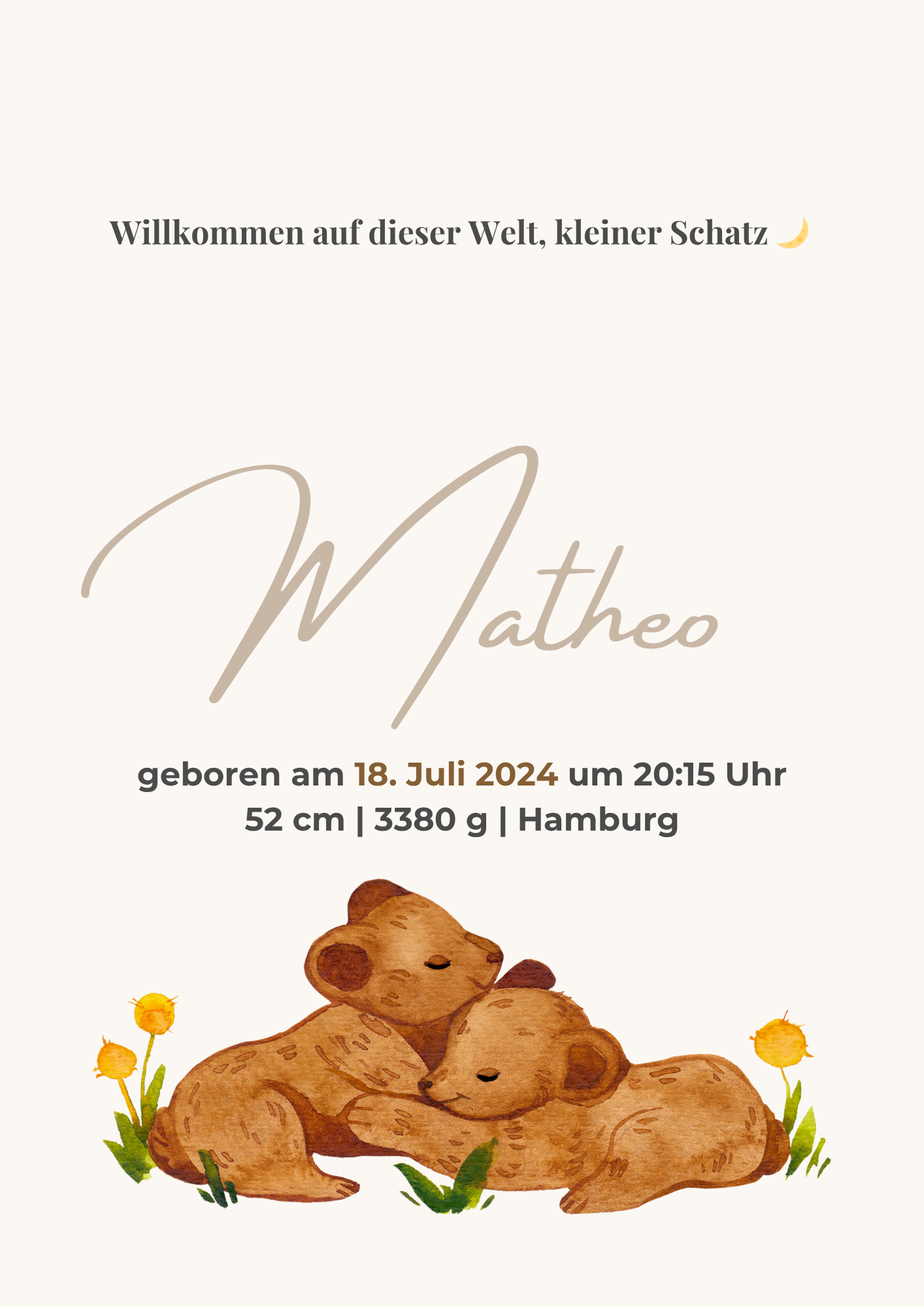 Geburtsdaten Poster
